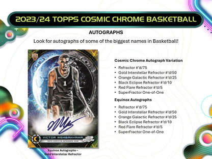 Topps Cosmic Chrome Basketball 2023/24 - Hobby Box