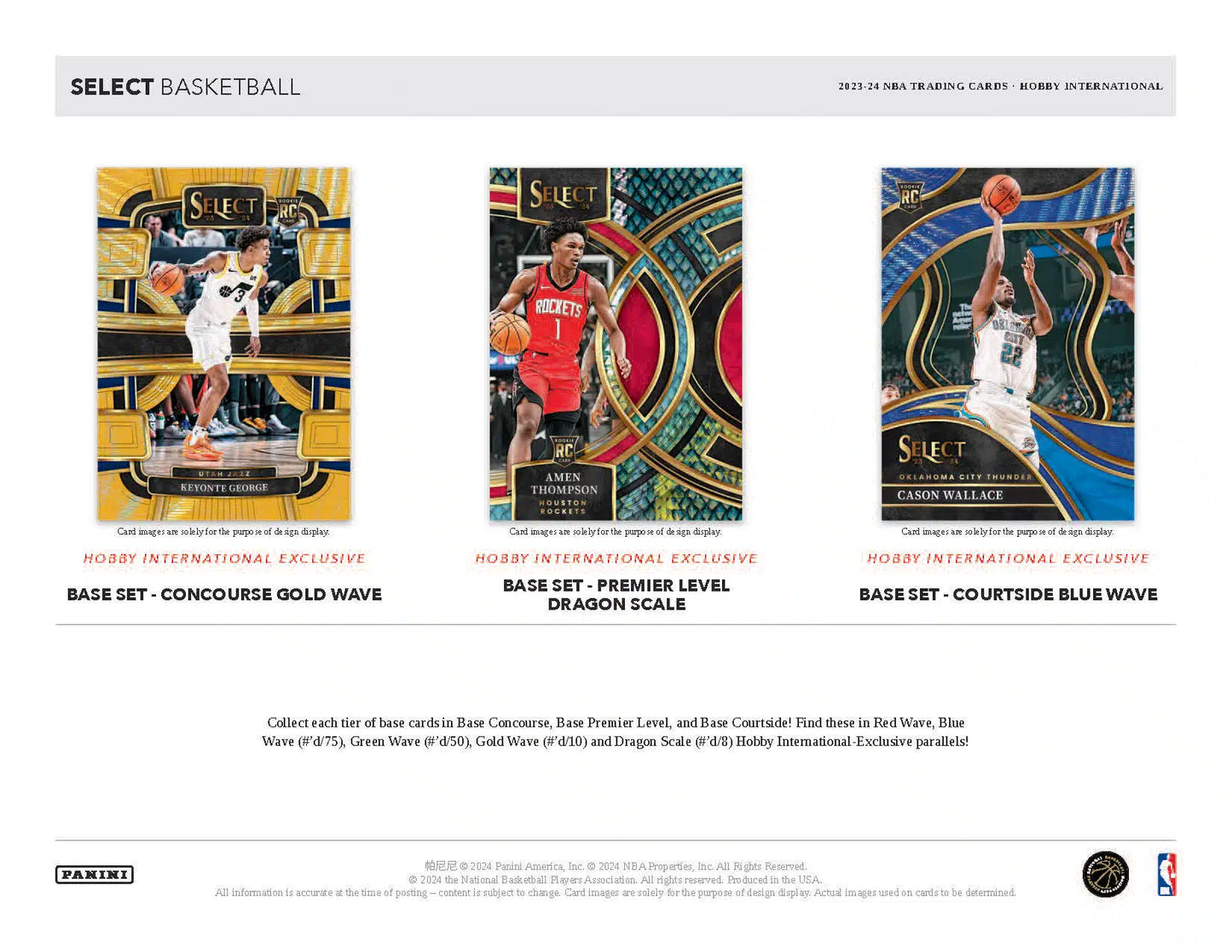 Panini Select NBA Basketball 2023/24 - International Hobby Box