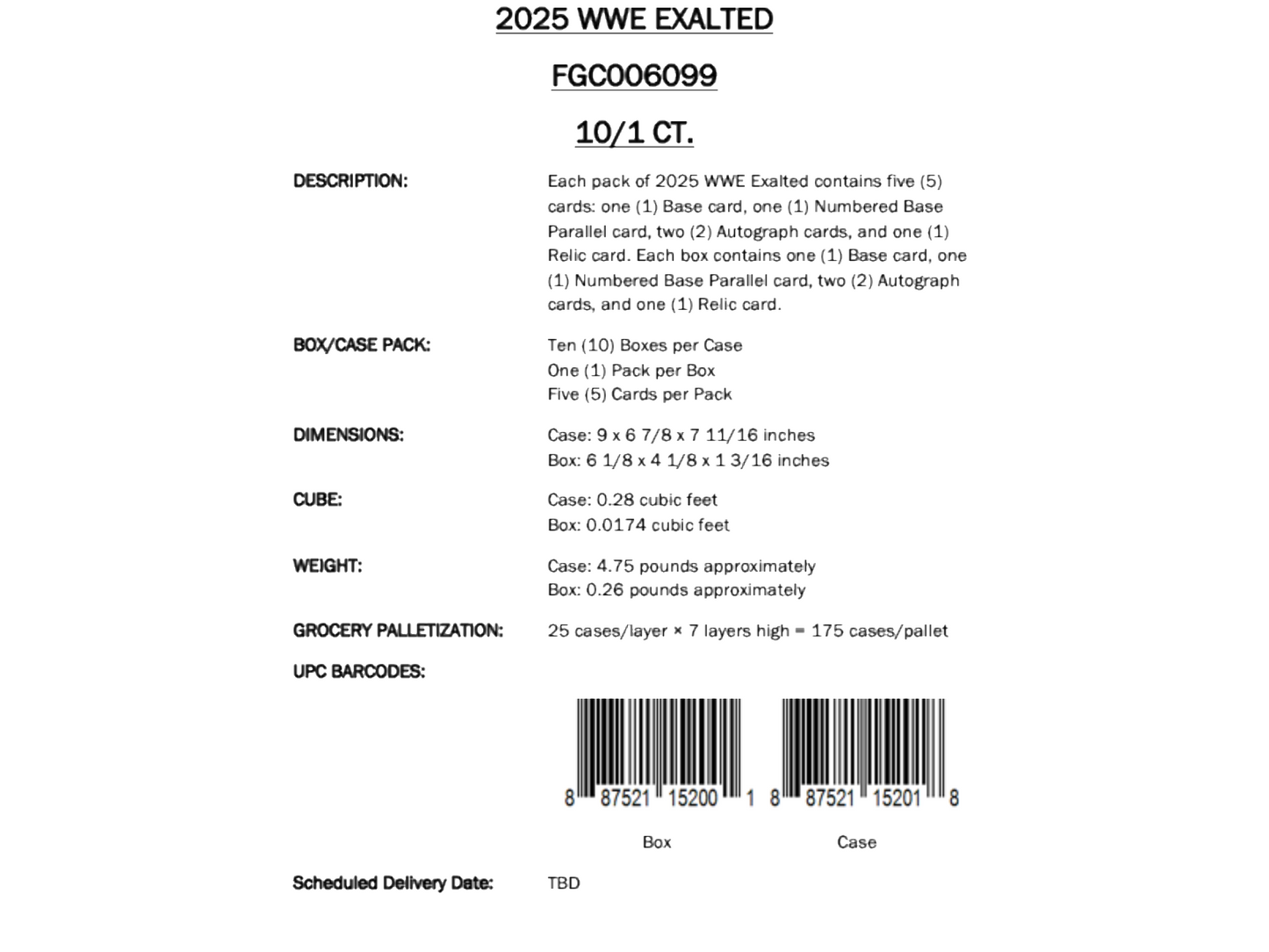 Topps Exalted WWE 2025 - Hobby Box