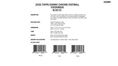Topps Cosmic Chrome Football 2025 - Hobby Box