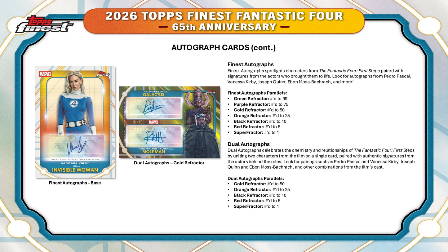 Topps Finest Fantastic Four 2026 - Hobby Box