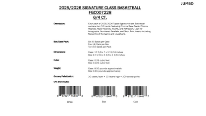 Topps NBA Signature Class Basketball 2025/26 - Mega Box