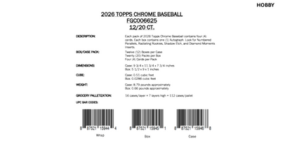 Topps Chrome Baseball 2026 - Value Box