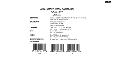 Topps Chrome VeeFriends 2026 - Hobby Box