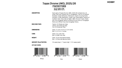 Topps Chrome UEFA Women's Champions League 2025/26 - Hobby Box