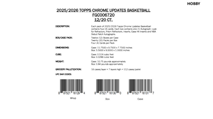 Topps Chrome Updates NBA Basketball 2025/26 - Jumbo Box