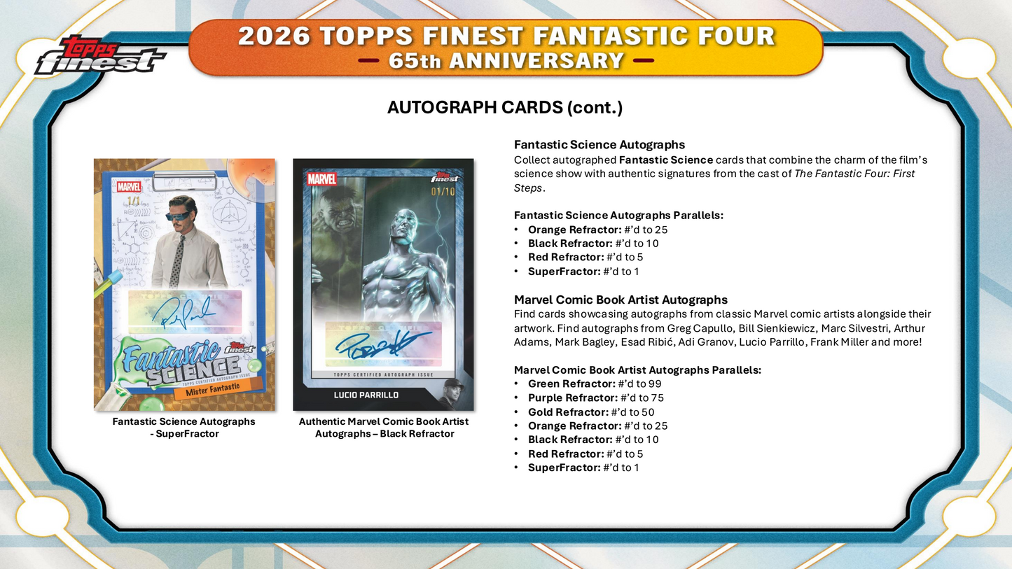 Topps Finest Fantastic Four 2026 - Hobby Box