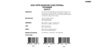 Topps NFL Signature Class Football 2025 - Hobby Box