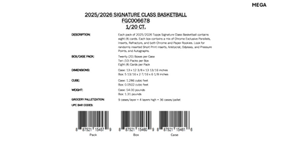 Topps NBA Signature Class Basketball 2025/26 - Hobby Box