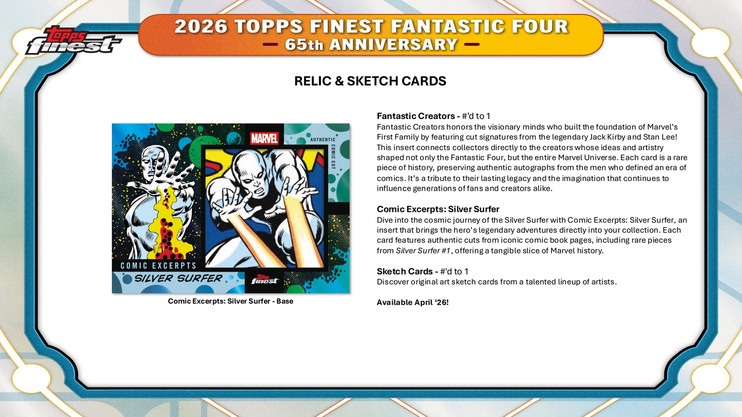 Topps Finest Fantastic Four 2026 - Hobby Box