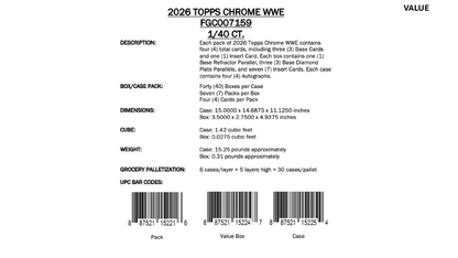 Topps Chrome WWE 2026 - Hobby Box