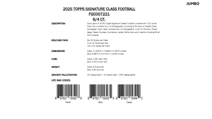 Topps NFL Signature Class Football 2025 - Jumbo Box