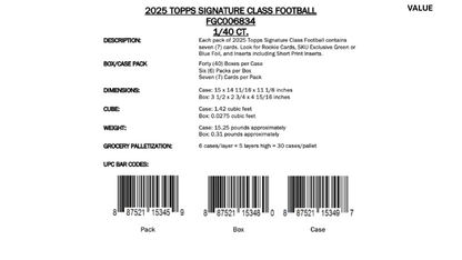 Topps NFL Signature Class Football 2025 - Hobby Box