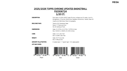 Topps Chrome Updates NBA Basketball 2025/26 - Hobby Box