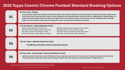 Topps Cosmic Chrome Football 2025 - Hobby Box