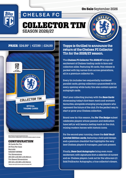 Topps Chelsea Collector Tin 2026/27