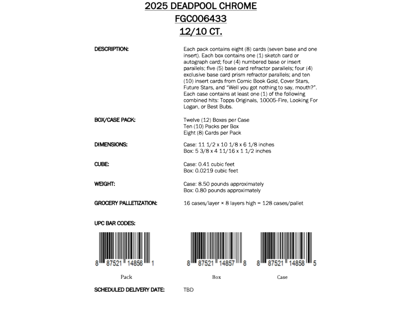 Topps Chrome Deadpool 2025 - Hobby Box