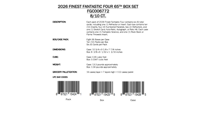 Topps Finest Fantastic Four 2026 - Hobby Box