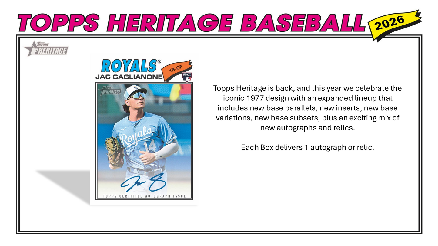 Topps Baseball Heritage 2026 - Hobby Box