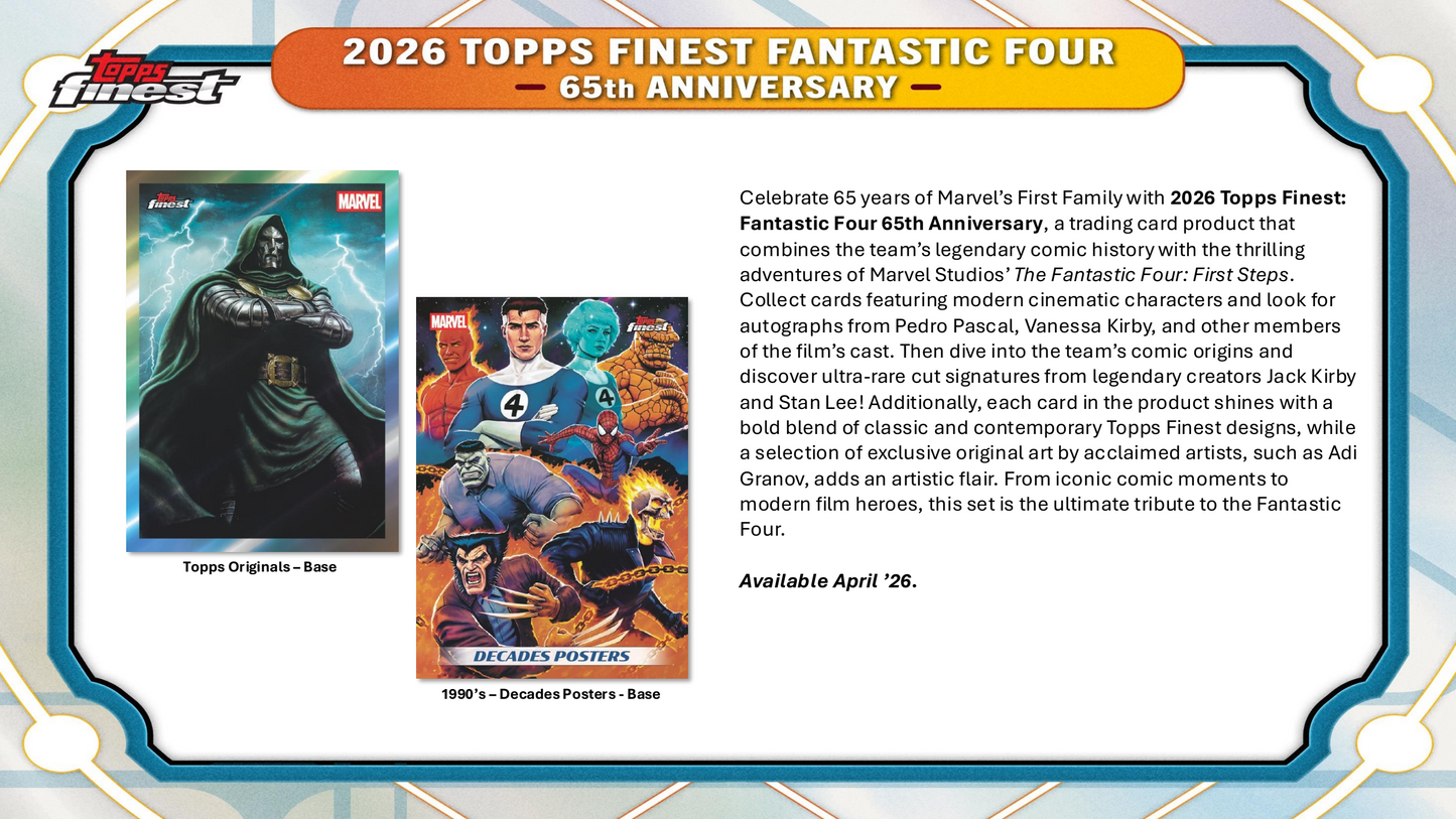 Topps Finest Fantastic Four 2026 - Hobby Box