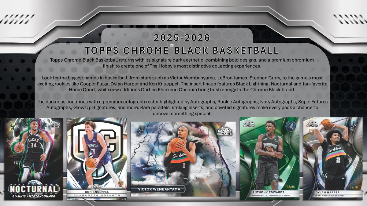 Topps Chrome Black Basketball 2025/26 - Hobby Box
