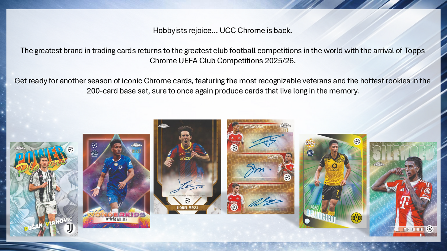 Topps Chrome UEFA Club Competitions 2025/26 - Hobby Box