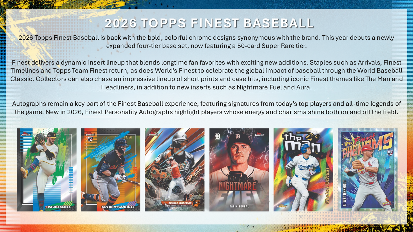 Topps Finest Baseball 2026 - Mega Box
