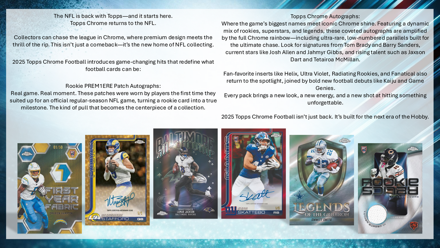 Topps Chrome NFL Football 2025 - Breakers Delight