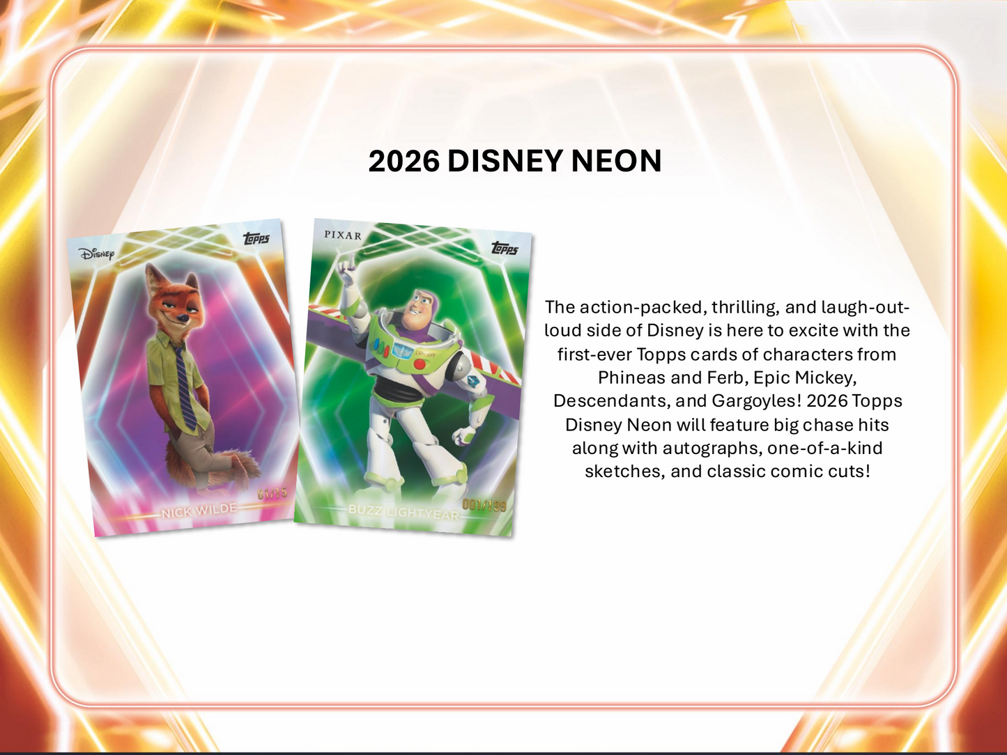 Topps Neon Disney 2026 - Mega Box