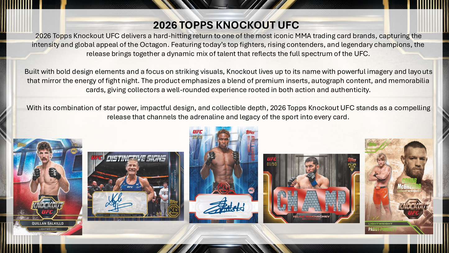 Topps UFC Knockout 2026 - Hobby Box