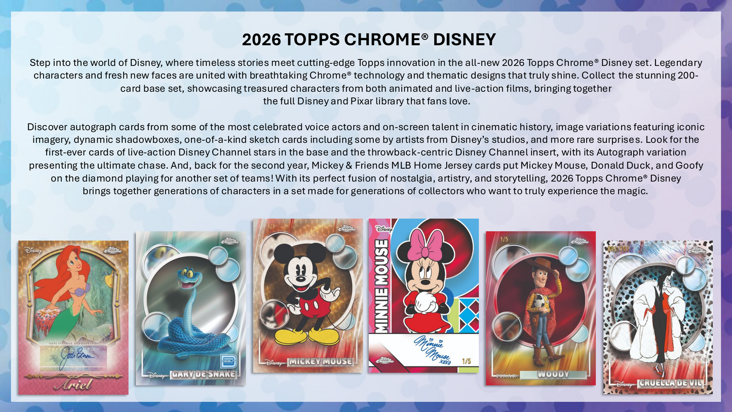 Topps Chrome Disney 2026 - Mega Box