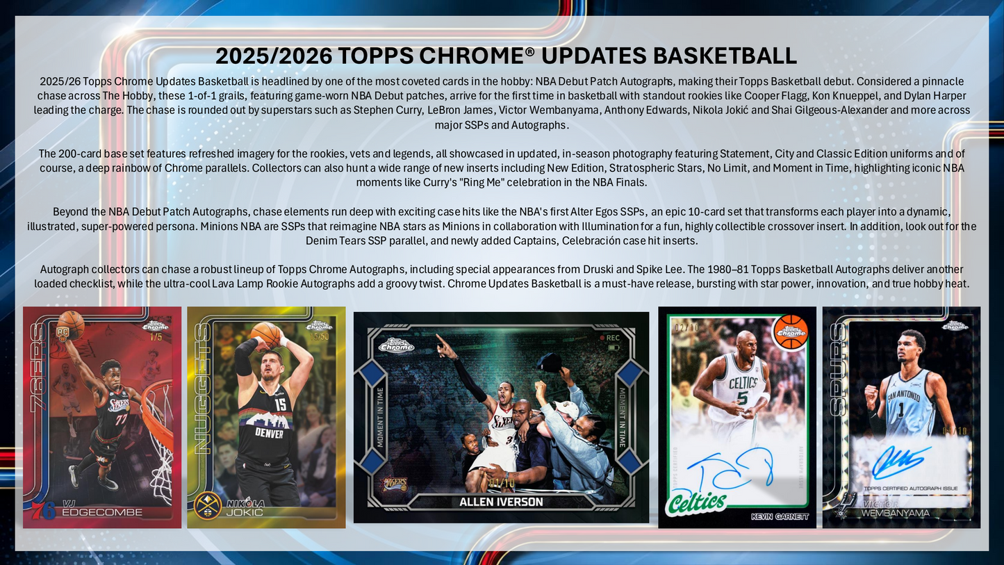 Topps Chrome Updates NBA Basketball 2025/26 - Jumbo Box