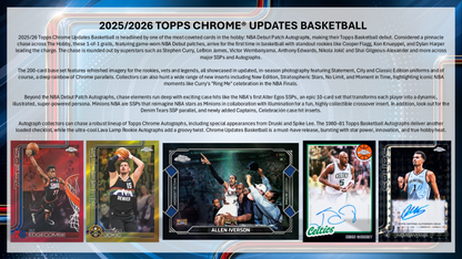Topps Chrome Updates NBA Basketball 2025/26 - Hobby Box