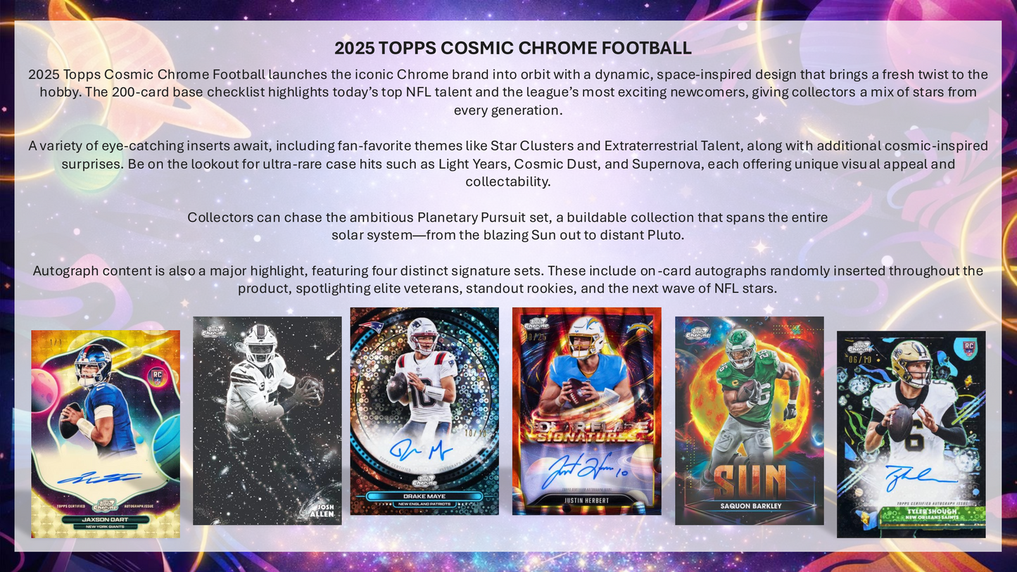 Topps Cosmic Chrome Football 2025 - Hobby Box
