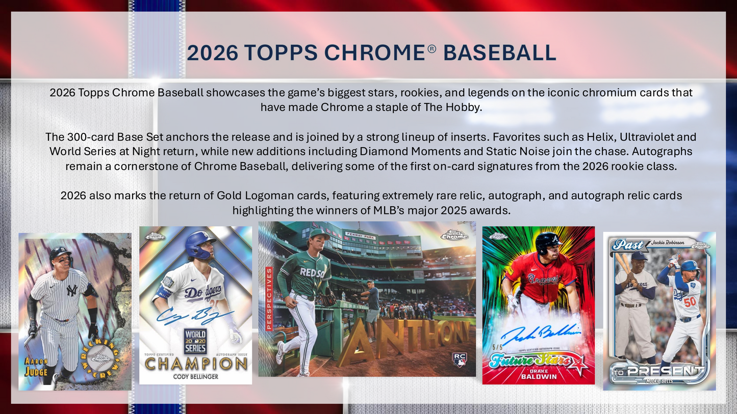 Topps Chrome Baseball 2026 - Mega Box