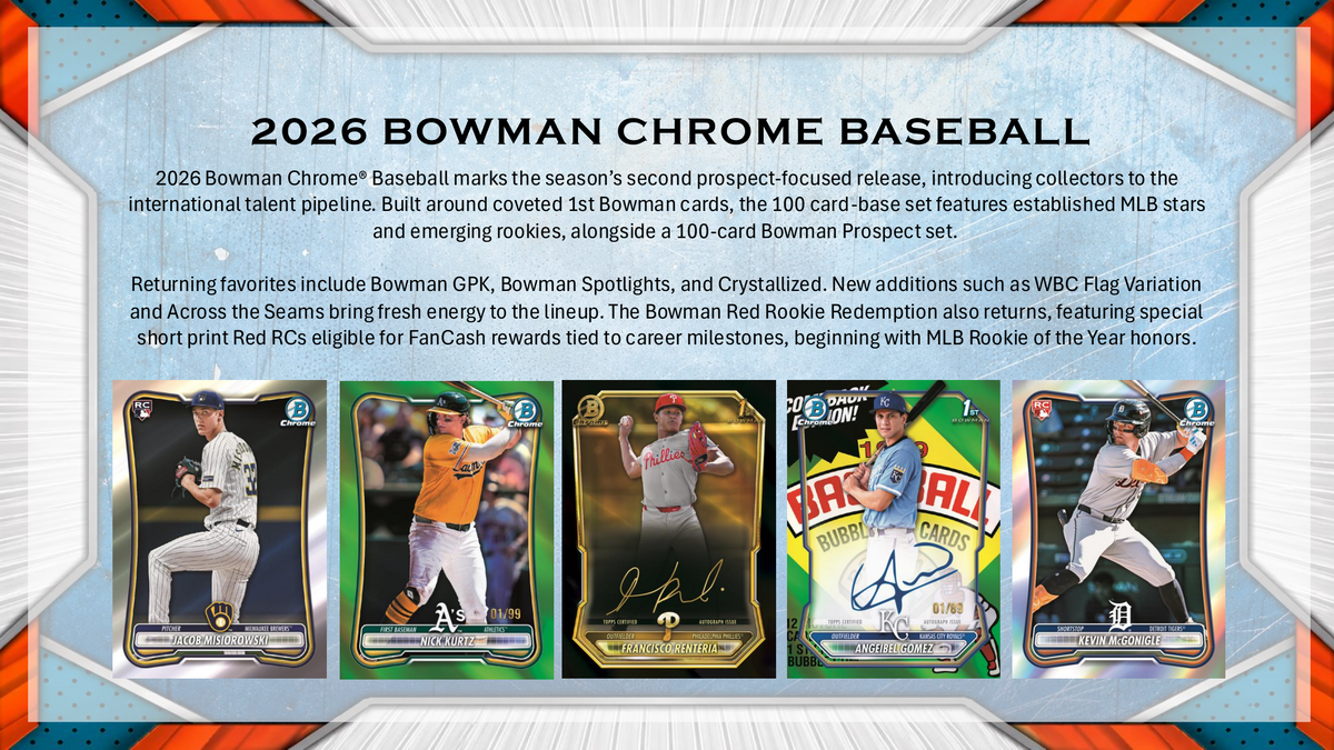 Topps Bowman Chrome Baseball 2026 - Mega Box