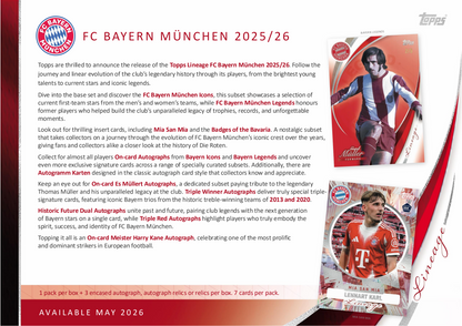 Topps FC Bayern Lineage 2025/26 - Hobby Box