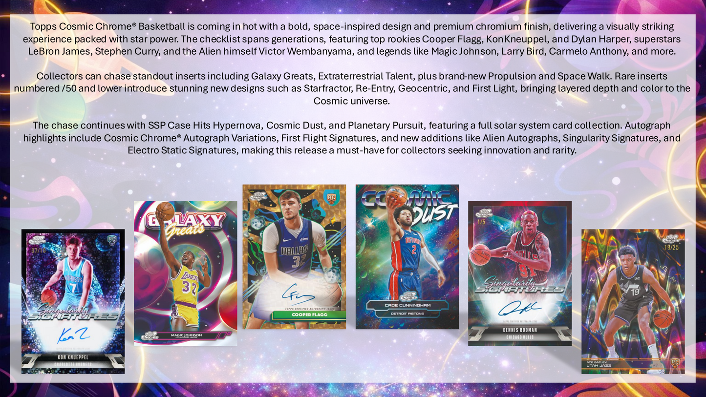 Topps Cosmic Chrome Basketball 2025/26 - Hobby Box