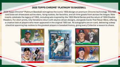 Topps Chrome Platinum Baseball 2025 - Value Box