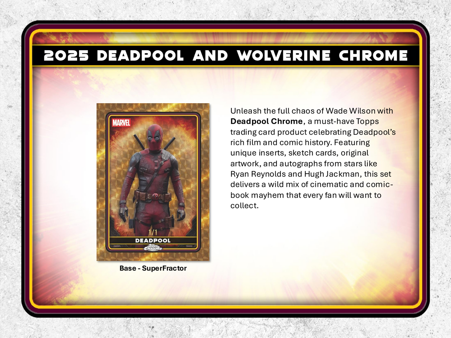 Topps Chrome Deadpool 2025 - Hobby Box