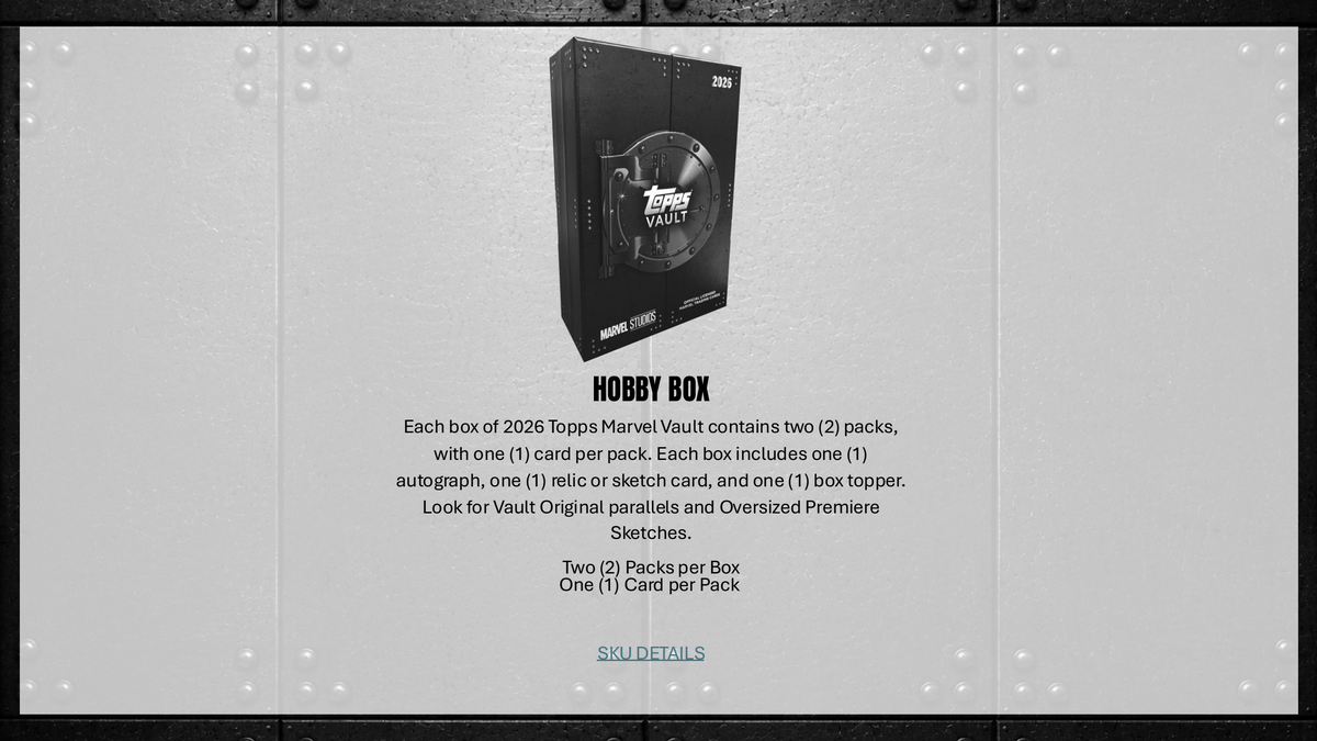 Topps Marvel Vault 2026 - Hobby Box