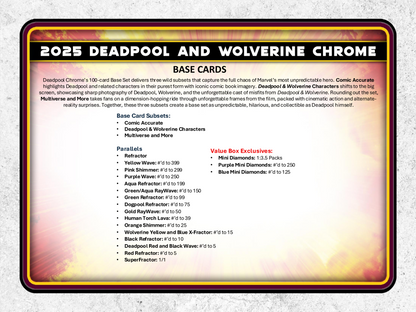 Topps Chrome Deadpool 2025 - Value Box