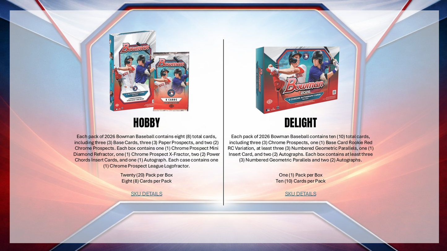 Topps Bowman Baseball 2026 - Hobby Box