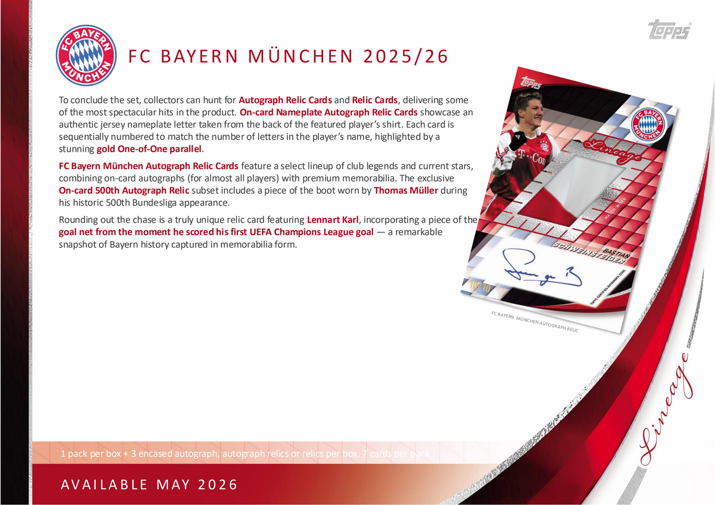 Topps FC Bayern Lineage 2025/26 - Hobby Box
