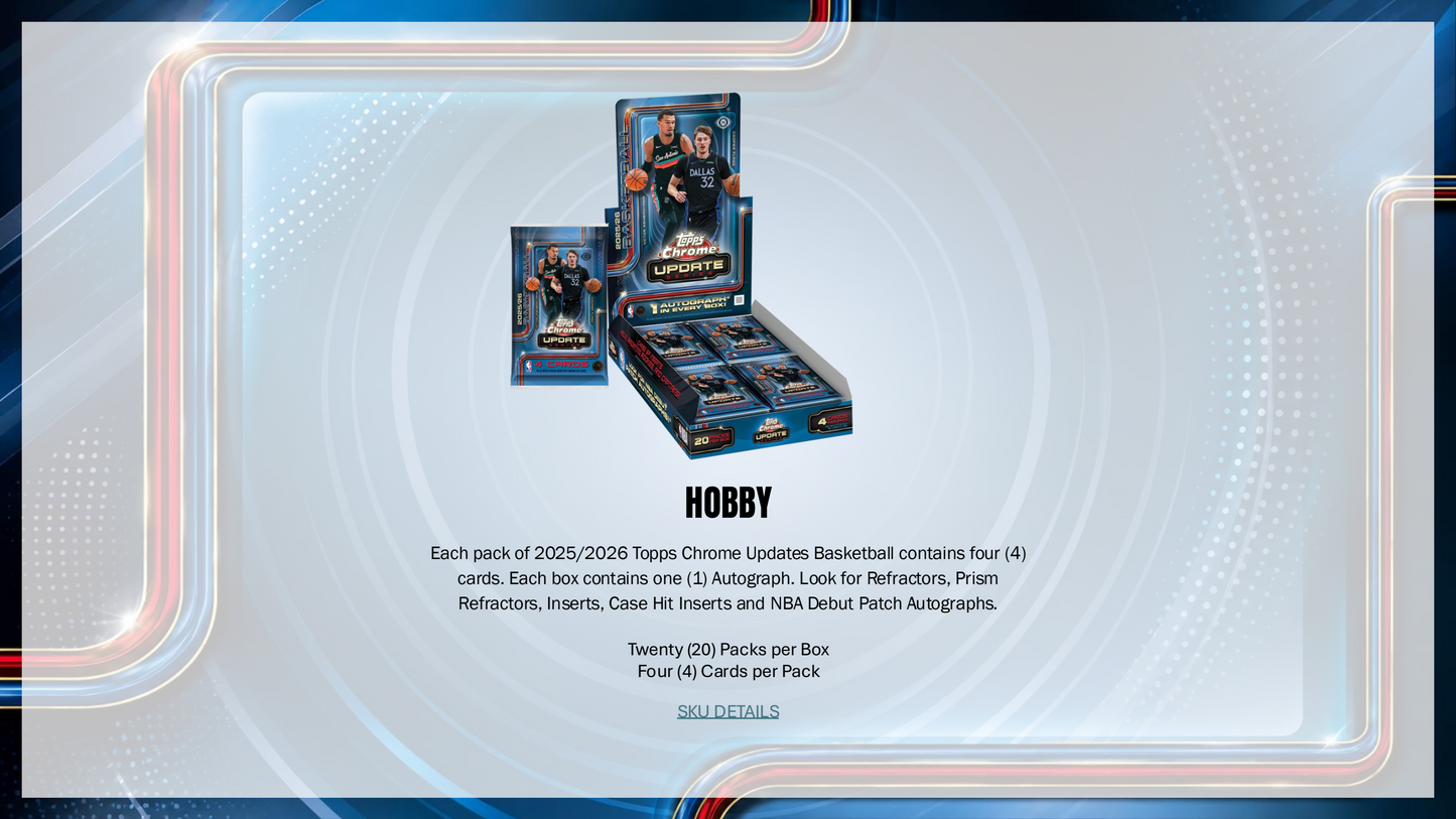 Topps Chrome Updates NBA Basketball 2025/26 - Hobby Box