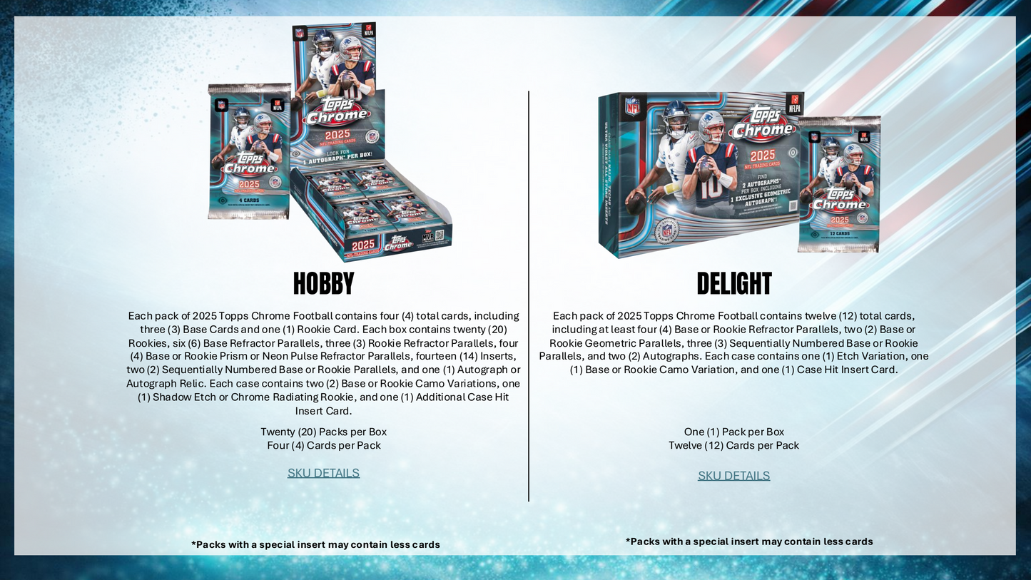 Topps Chrome NFL Football 2025 - Hobby Box