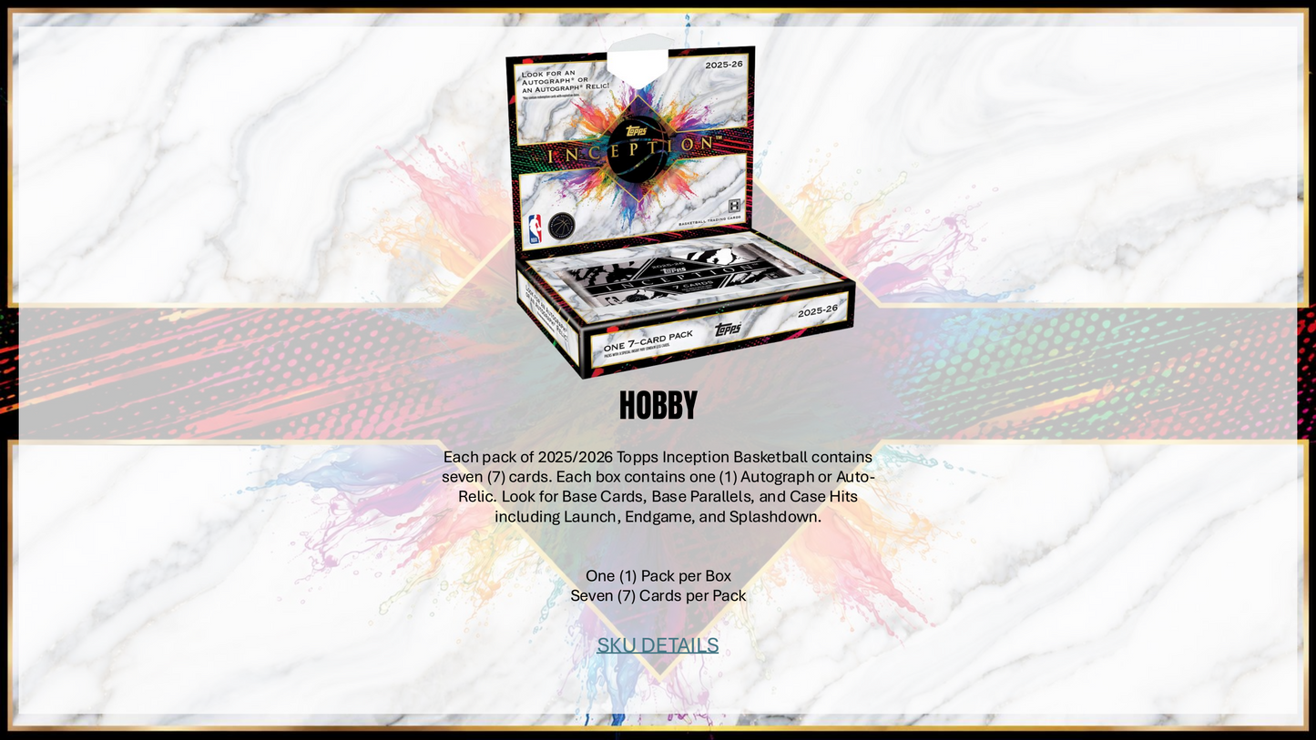 Topps Inception NBA Basketball 2025/26 - Hobby Box