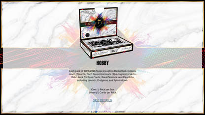 Topps Inception NBA Basketball 2025/26 - Hobby Box