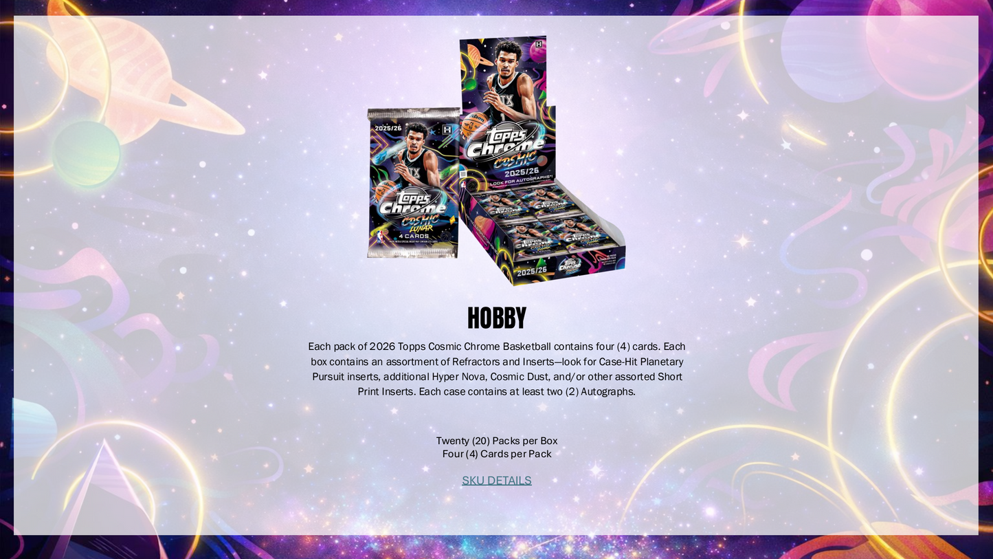 Topps Cosmic Chrome Basketball 2025/26 - Hobby Box