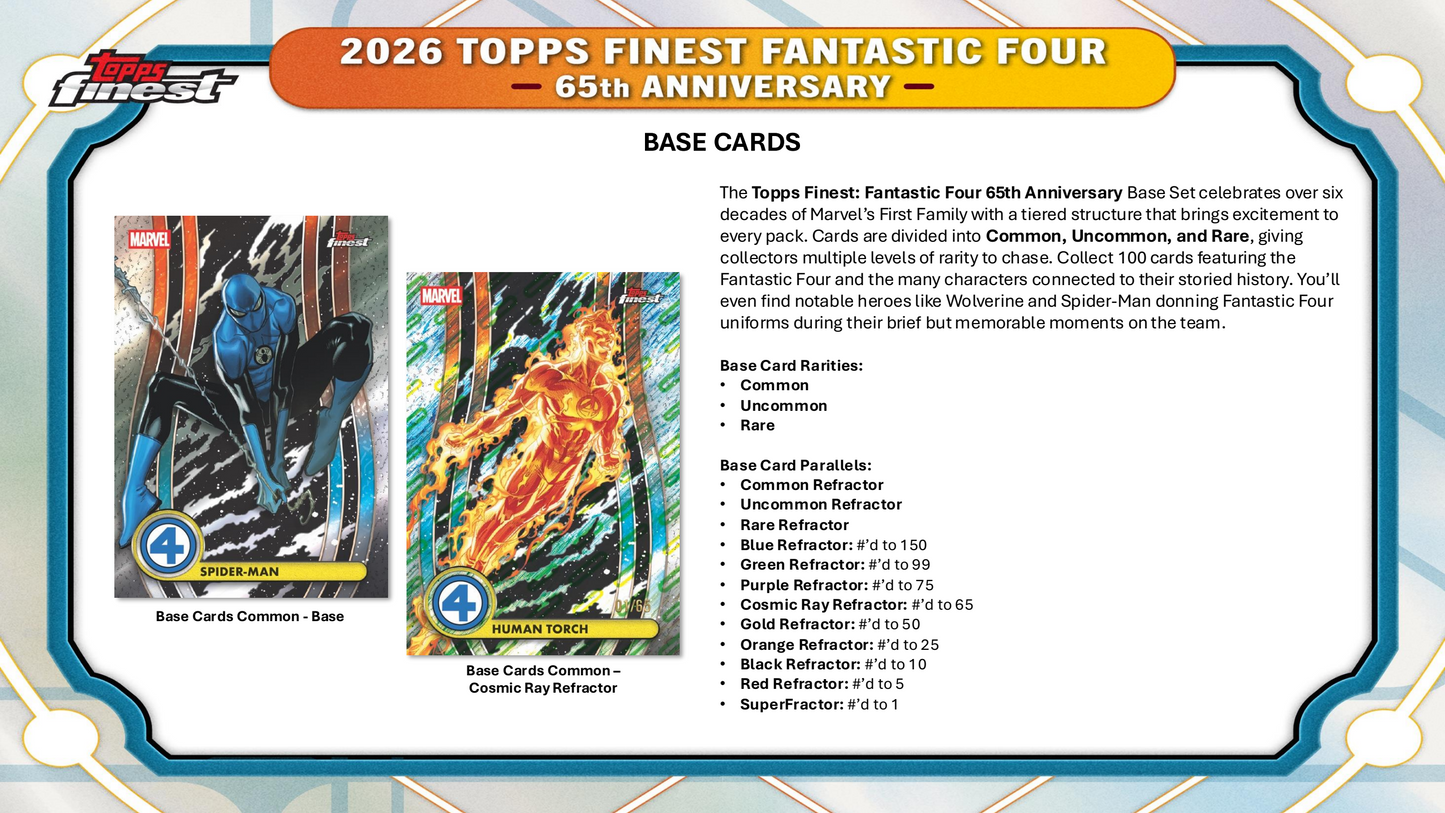 Topps Finest Fantastic Four 2026 - Hobby Box